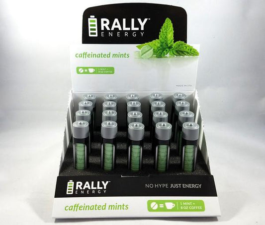 Individual Display Case of Rally Energy Mints (20-Pack)