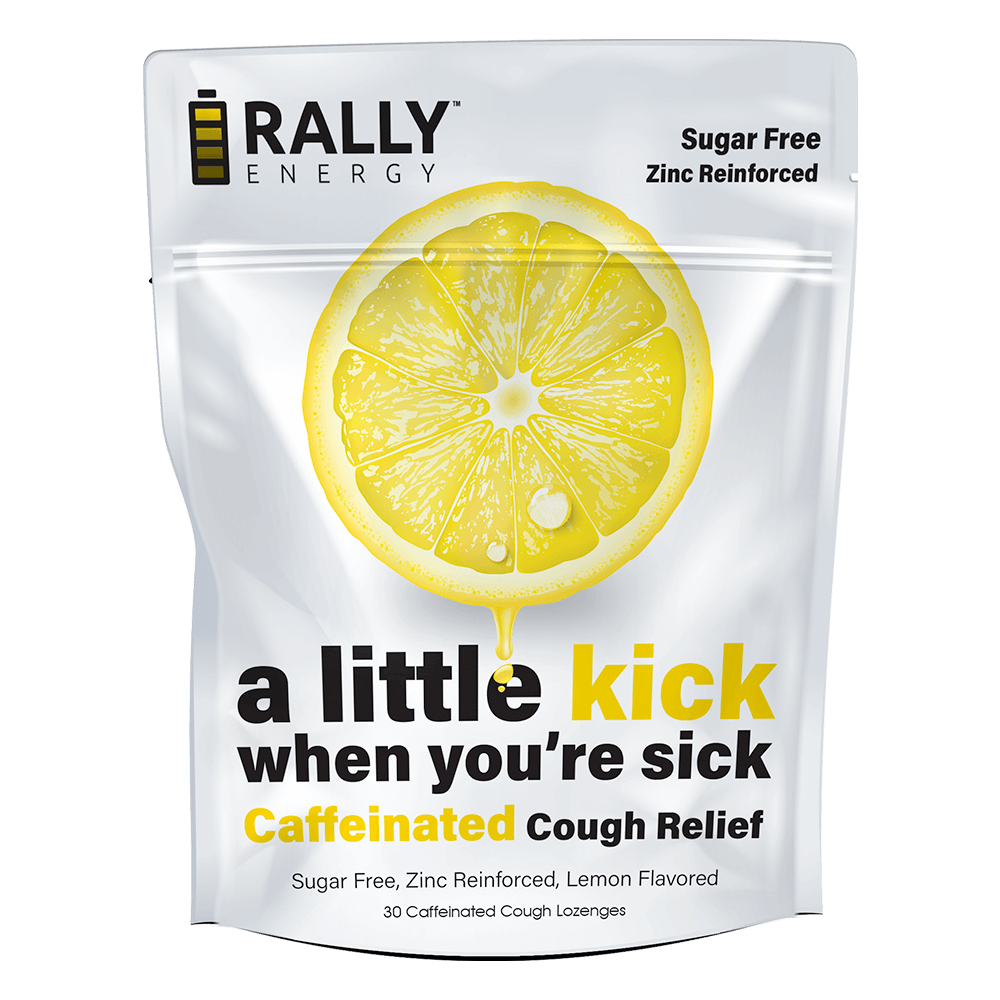 Lemon Caffeinated Cough Lozenges - 20mg Caffeine